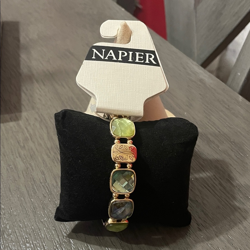 Napier Gold and Multicolor Gem Bracelet